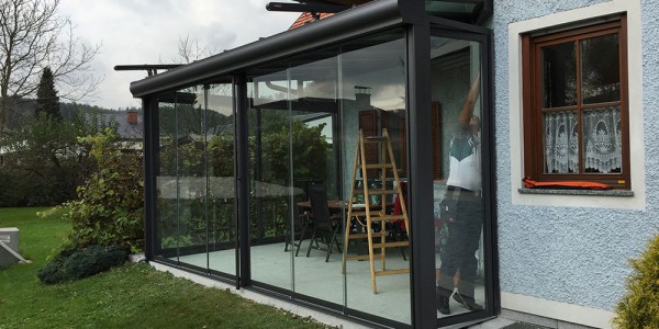 Wintergarten- Sonnenschutz - Minimal Fenster - Metallbau Graz